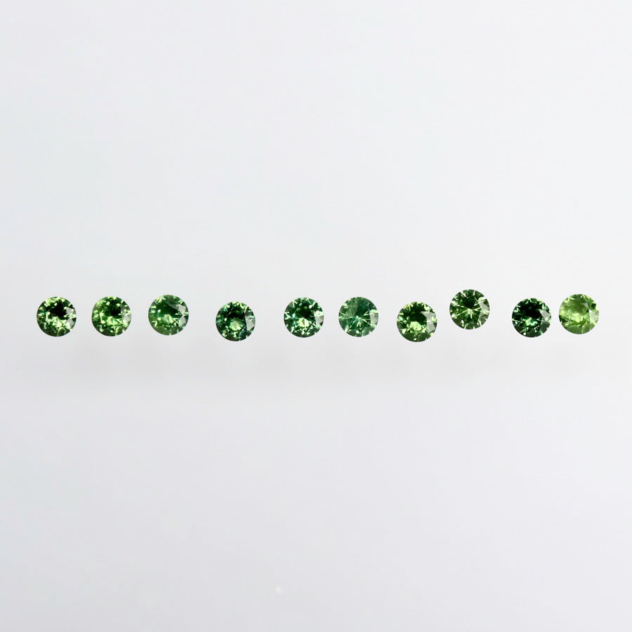 1.5mm Round Olive Green Australian Sapphires - N10515