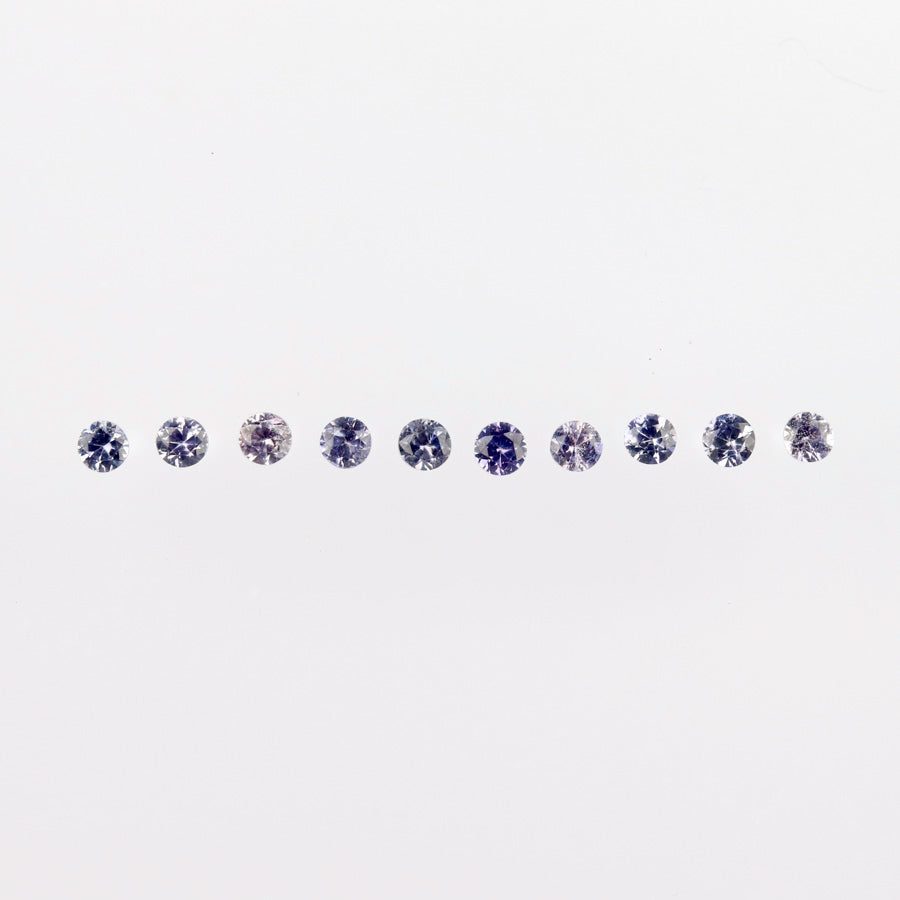 1.5mm Round Lavender Tanzanian Sapphires - N10215