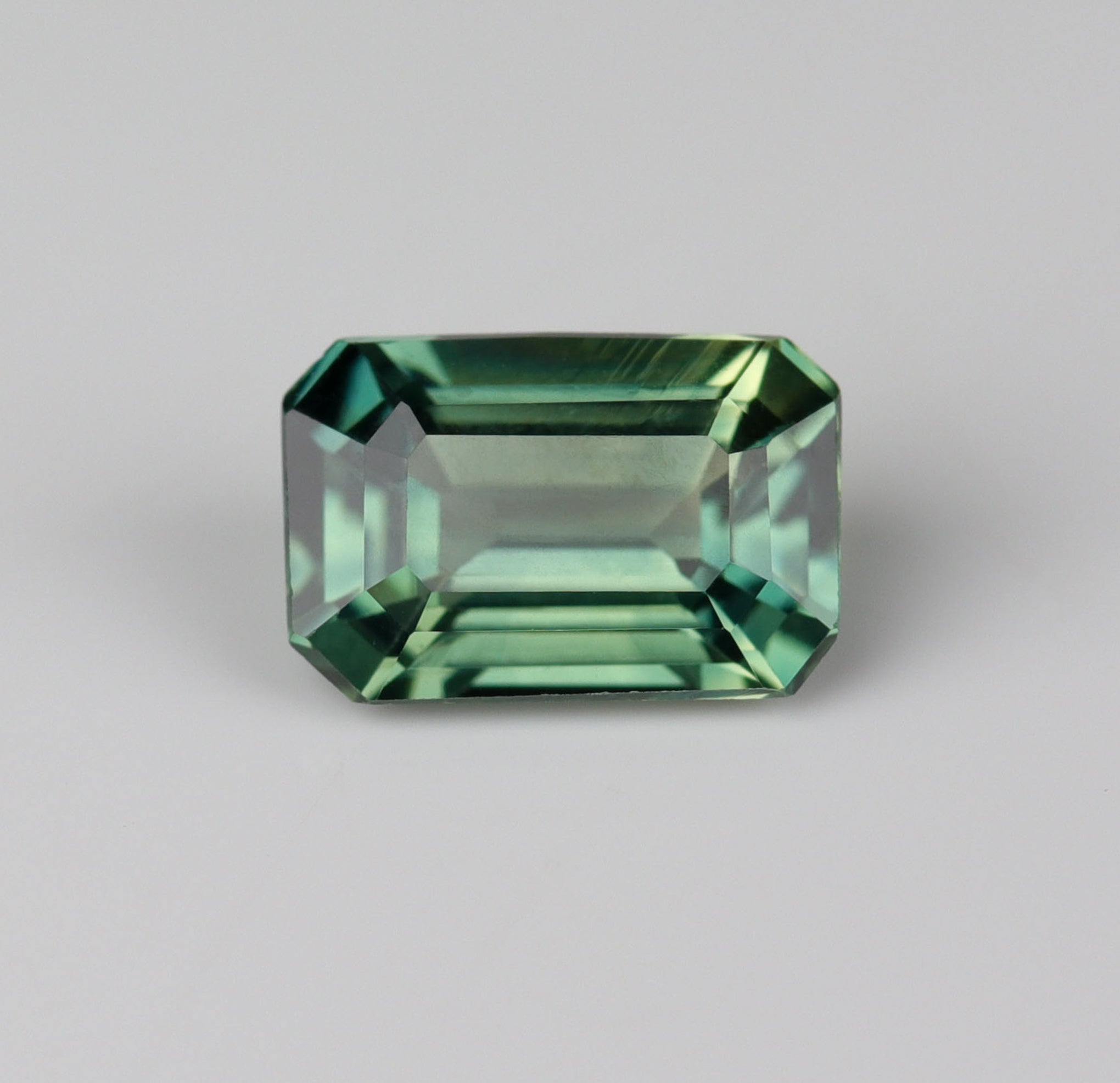 5.95x4mm Green Emerald Cut Australian Sapphire- 117964-1