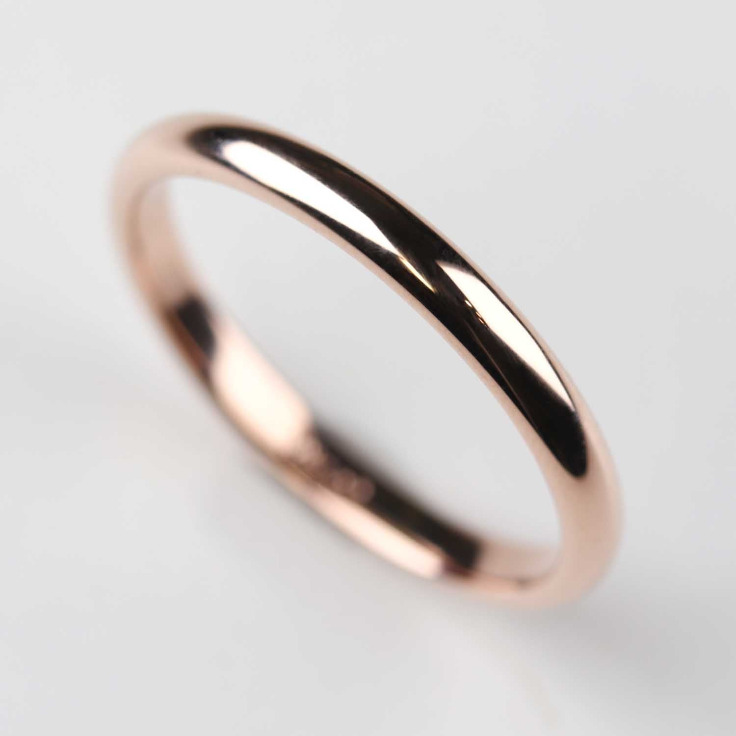 2.5x1.5mm 14k Rose Gold Classic Band