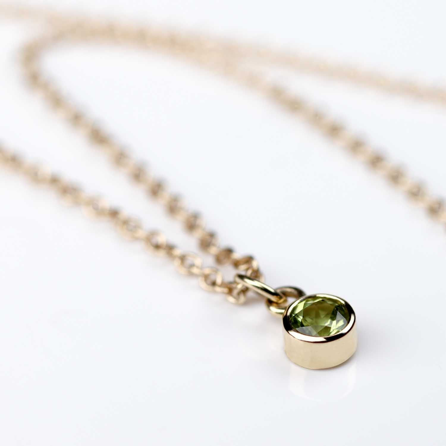 . Peridot August Birthstone Pendant
