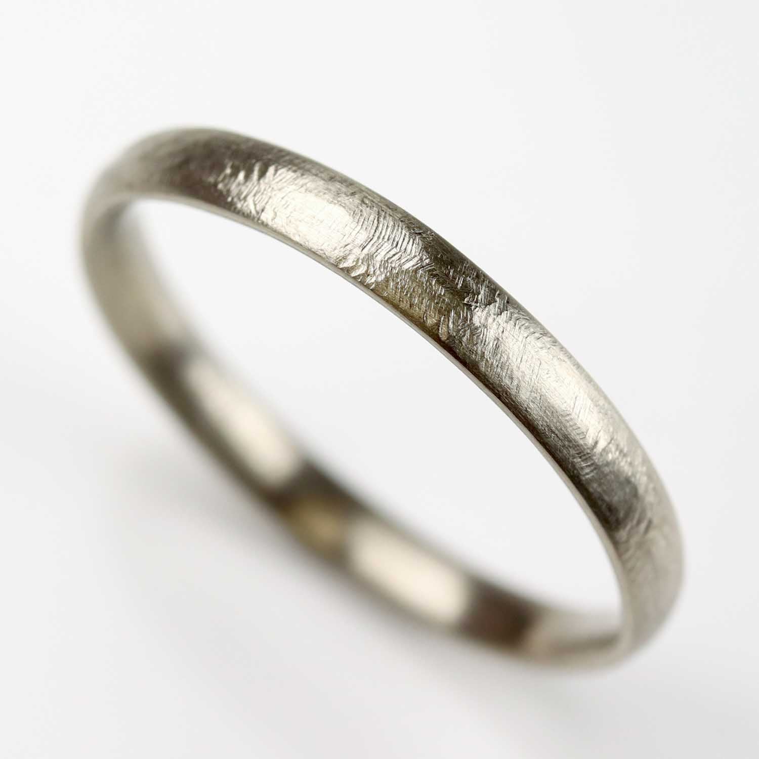 Rustic Texture Narrow & Comfort-fit Classic Band Ring