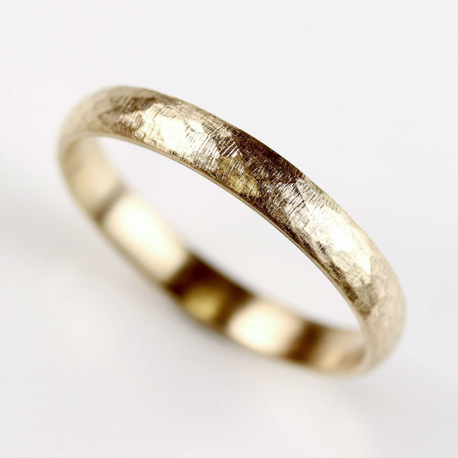 Stone Texture Narrow & Comfort-fit Classic Band Ring