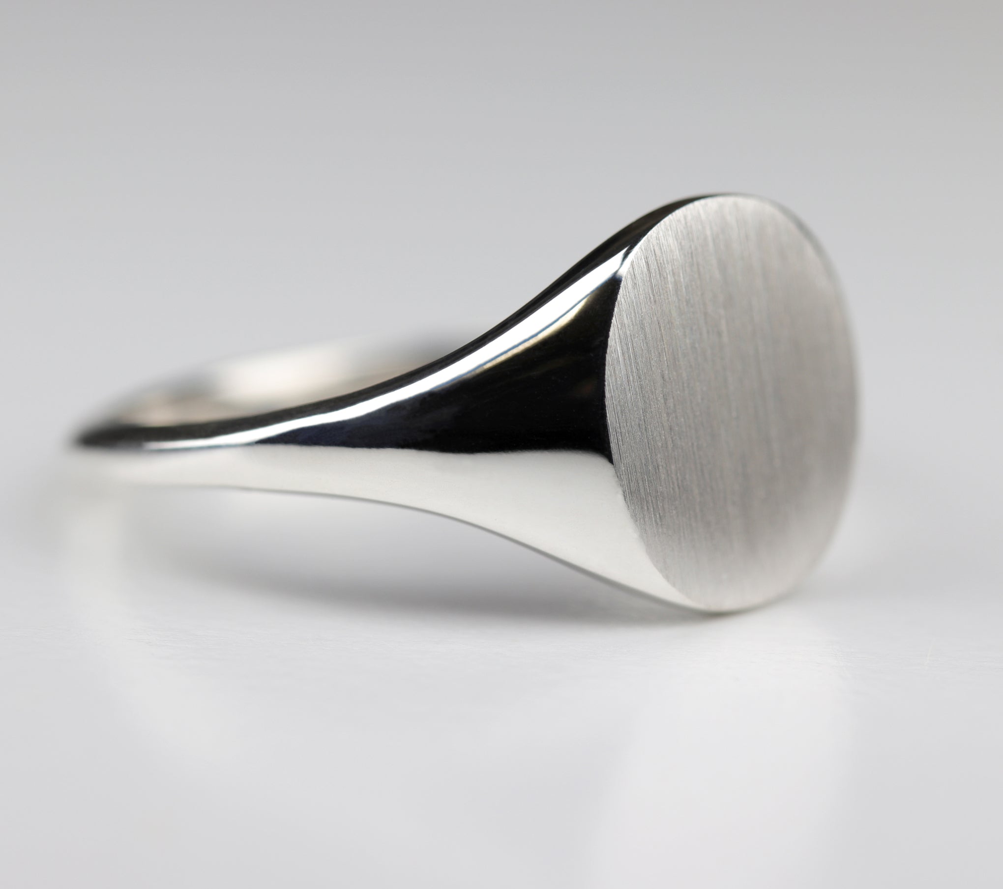 Sterling Silver Oval Signet Ring 11x9mm