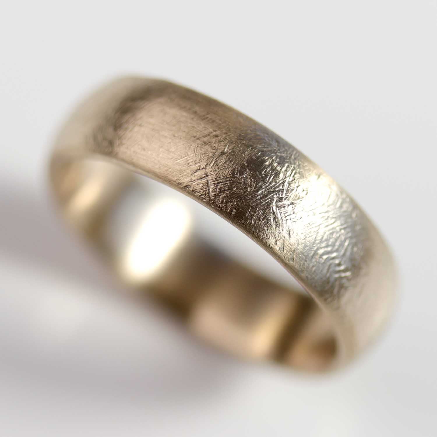 Rustic Texture Wide & Comfort-fit Classic Band Ring