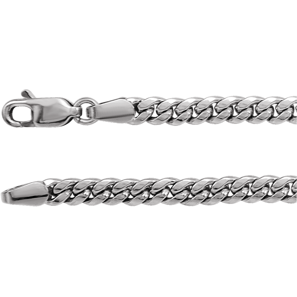. Sterling Silver 3.5mm Cuban Link Curb Chain