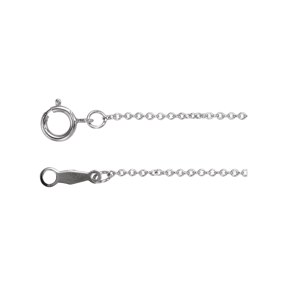 . Sterling Silver 1mm Cable Chain
