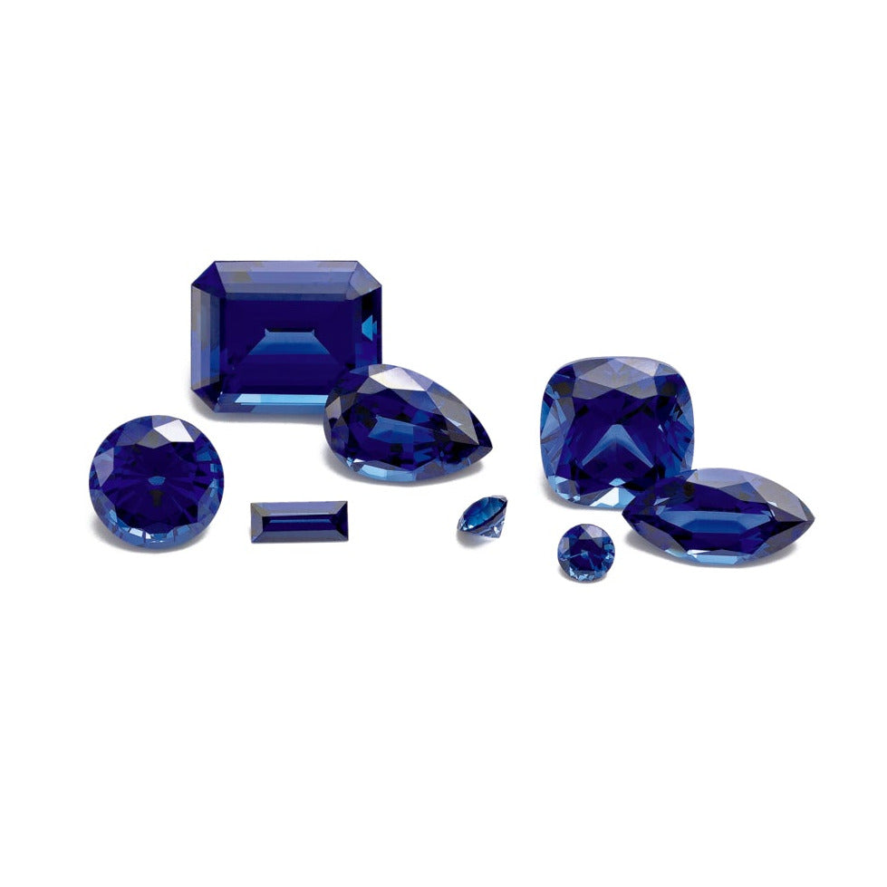 . Lab-grown Deep Blue Sapphire