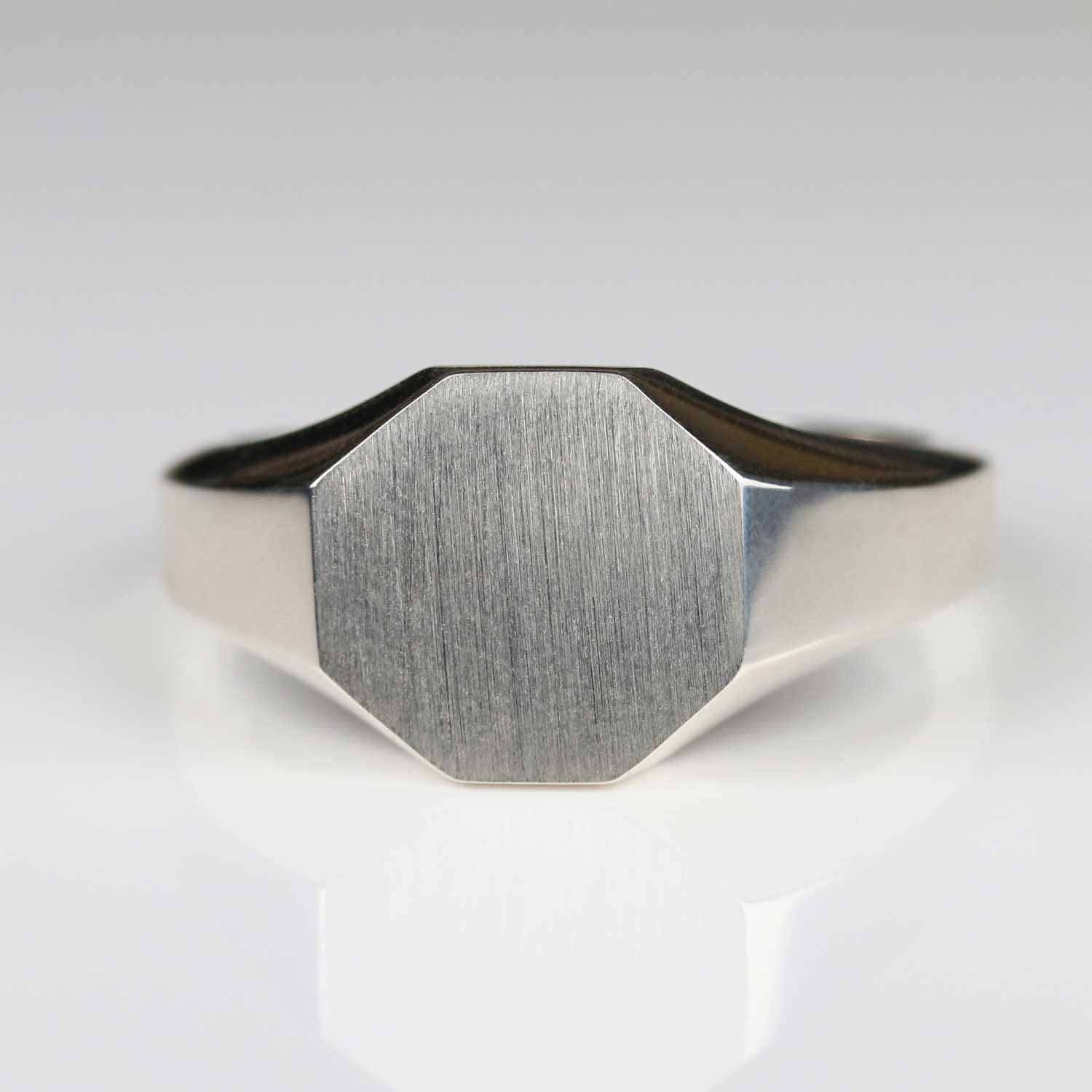 Sterling Silver Octagon Signet Ring