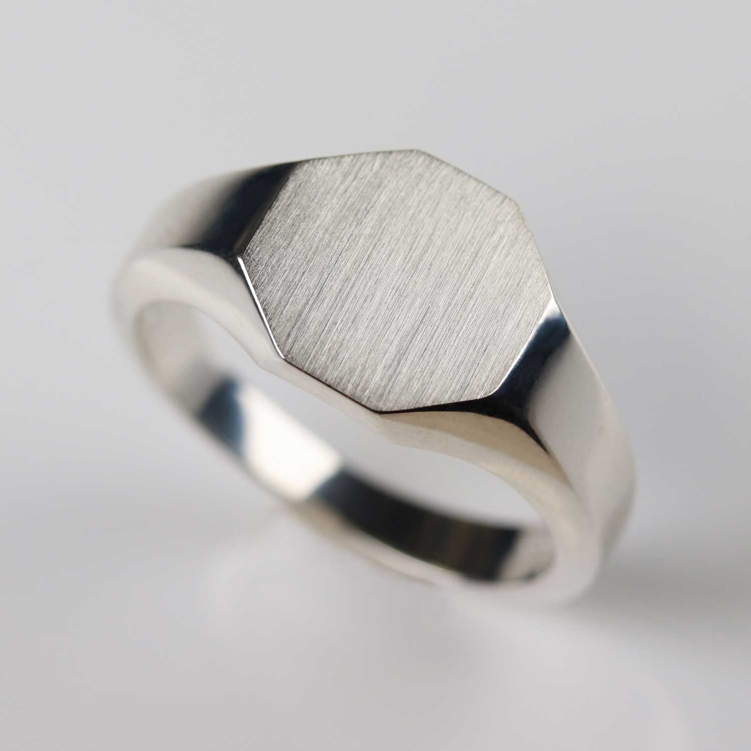 Sterling Silver Octagon Signet Ring