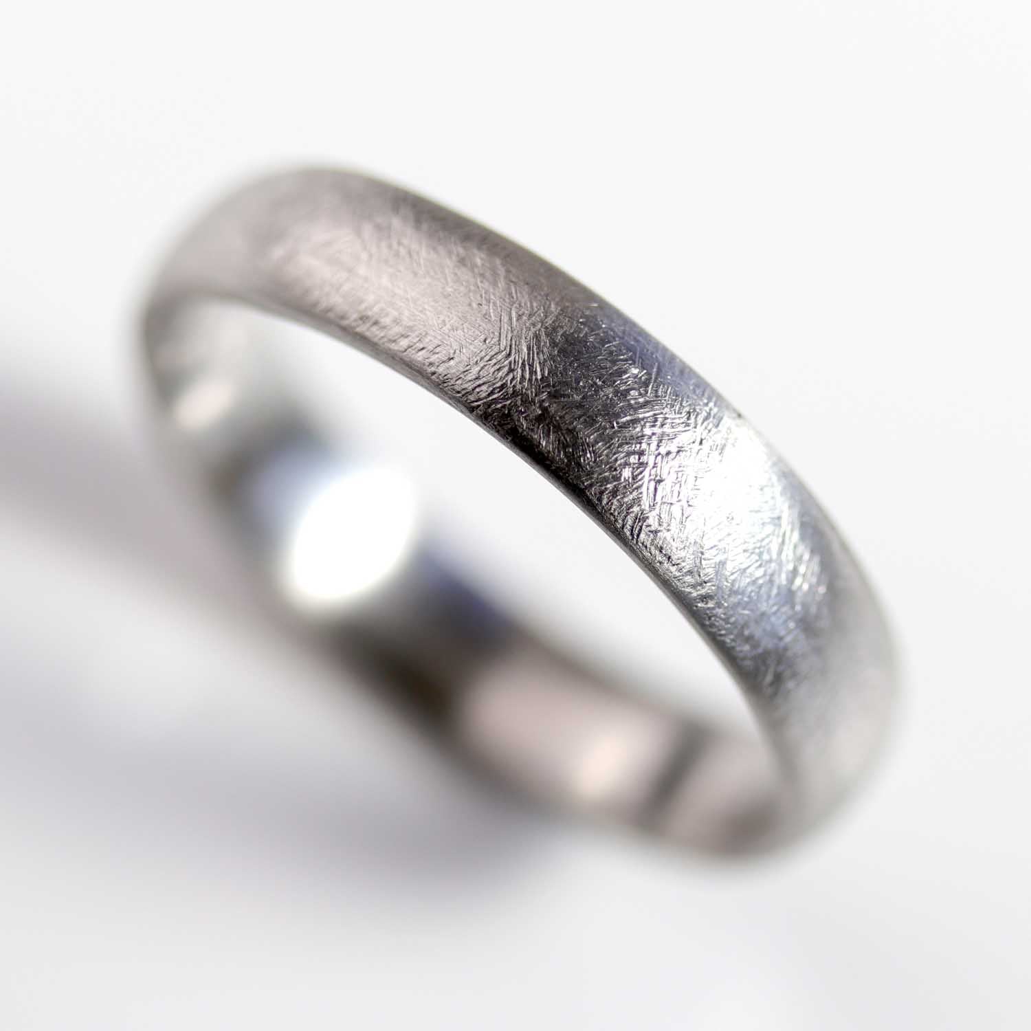 Rustic Texture Wide & Comfort-fit Classic Band Ring