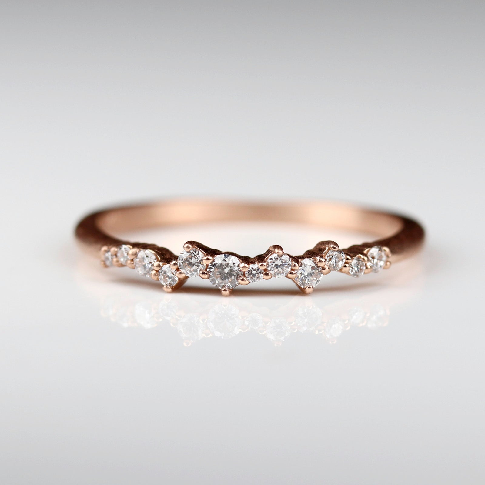 . Lab-grown Diamond Cluster Ring in Rose Gold