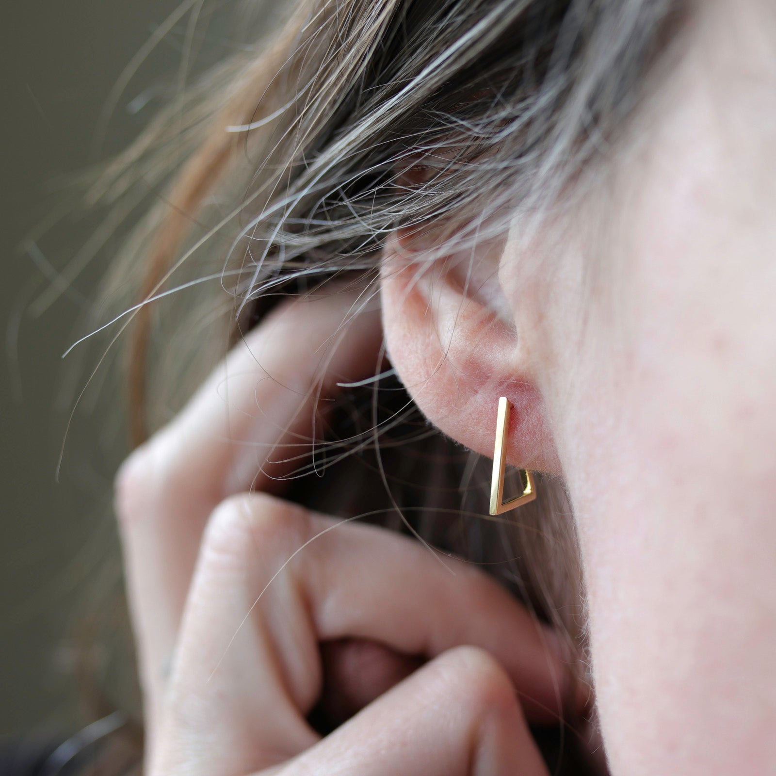 . Triangle Hoop Earrings