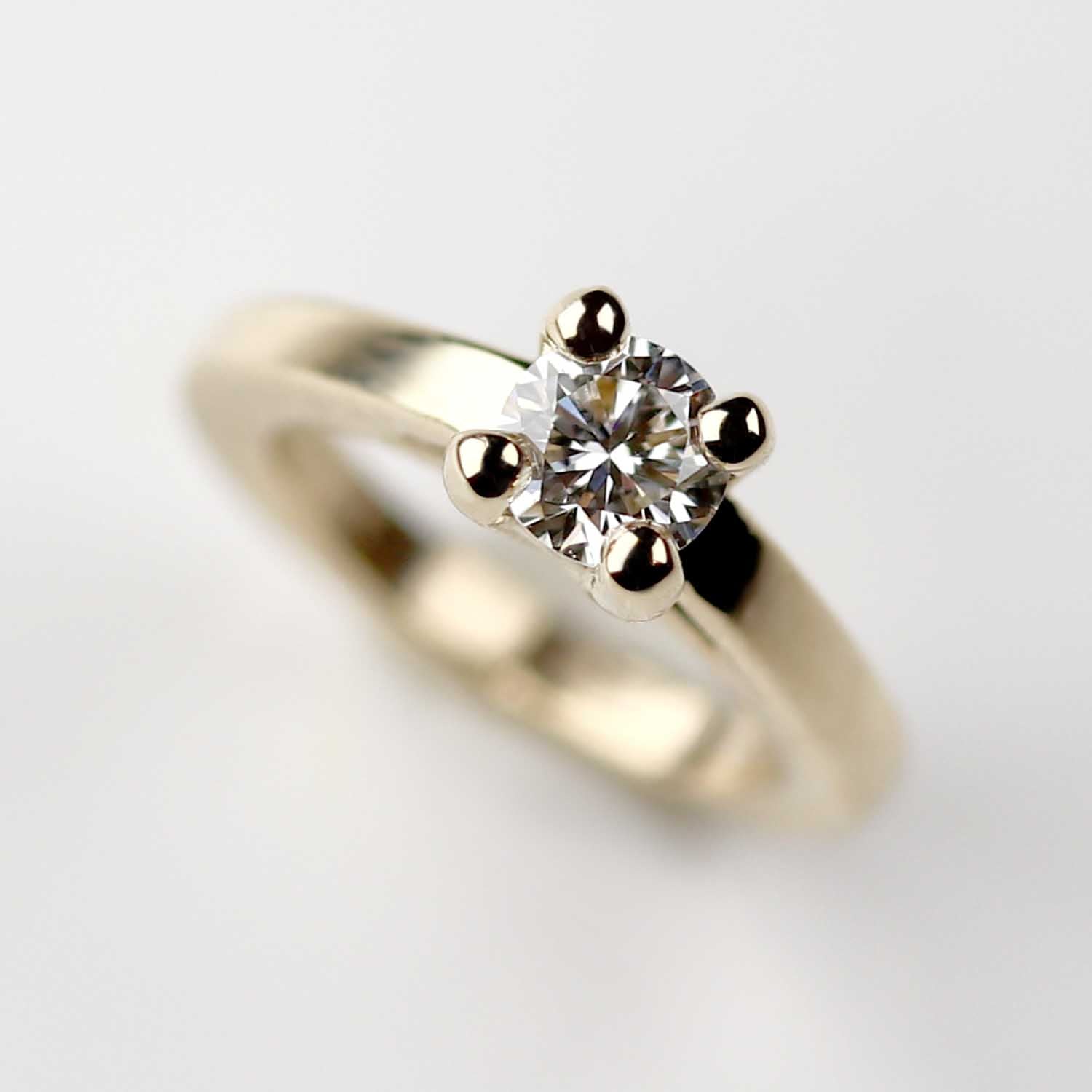 Miniature Solitaire Engagement Ring Charm