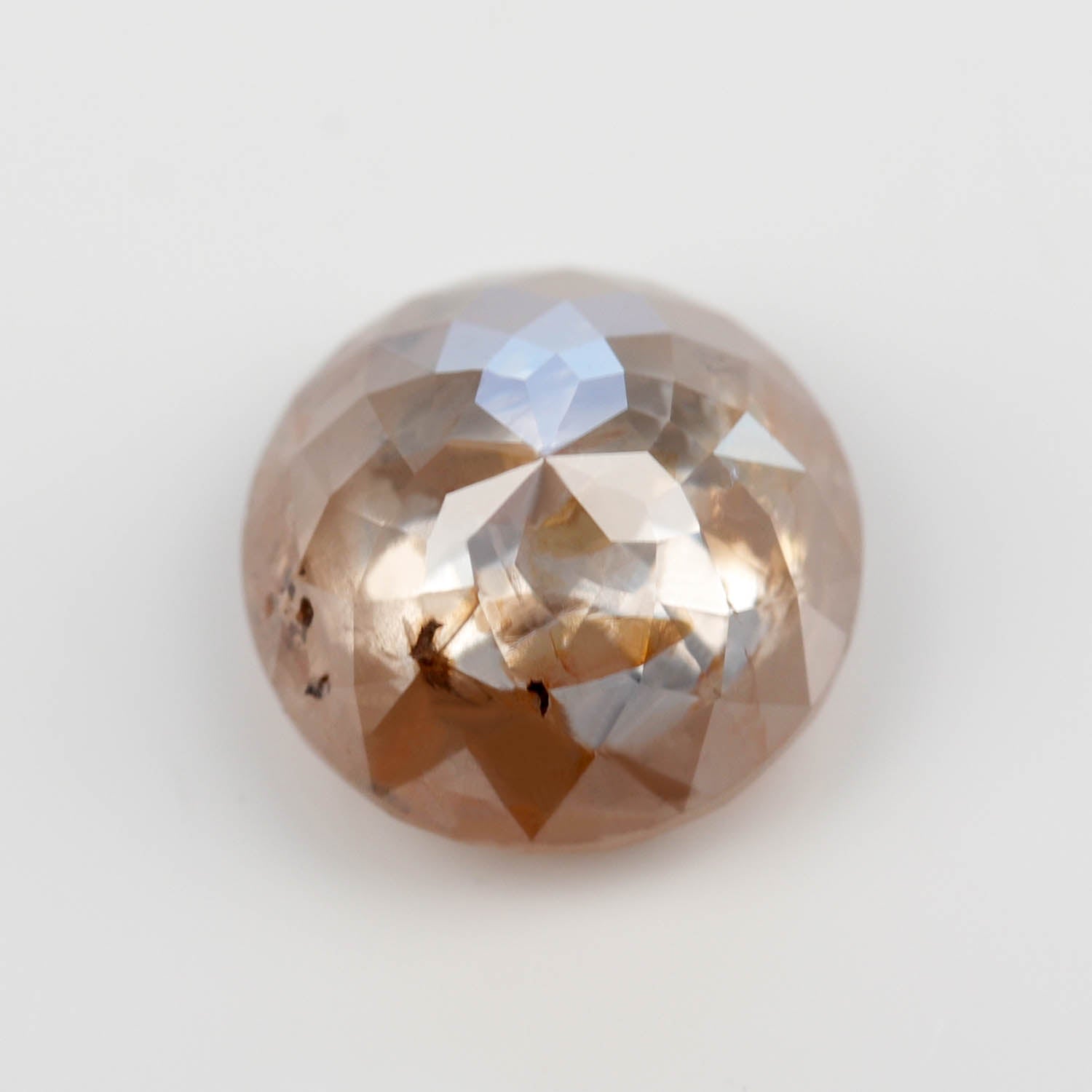 5.78mm Rose Cut Salt & Pepper Champagne Australian Diamond 1.06ct - 109060