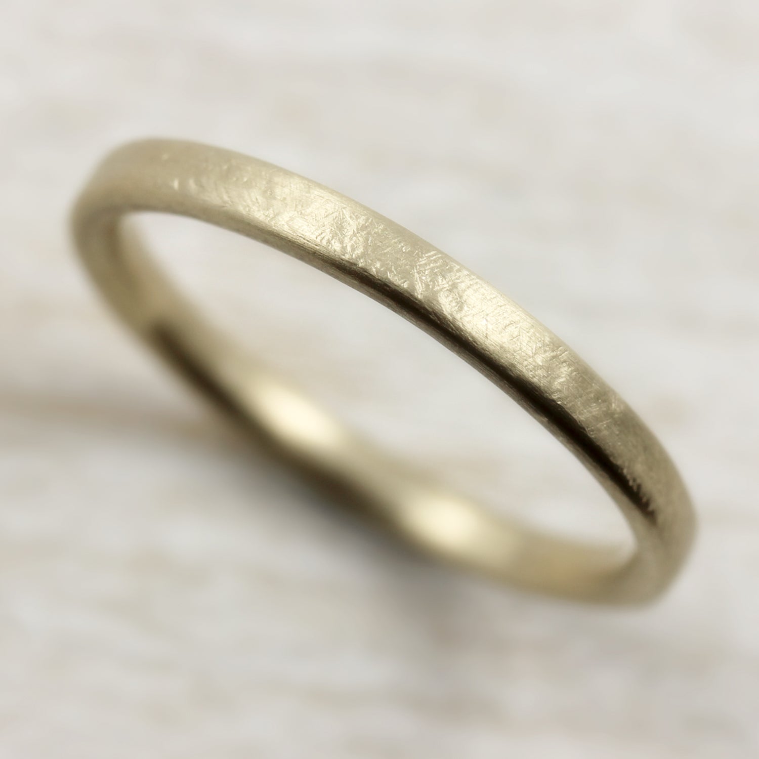 Narrow Rustic Hand-carved Edgeless Band