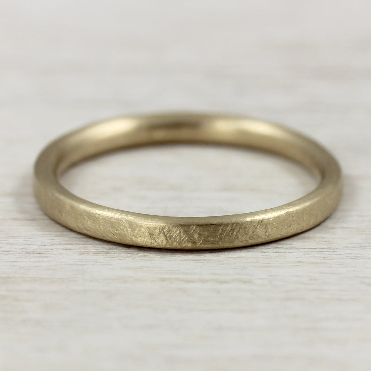 Narrow Rustic Hand-carved Edgeless Band