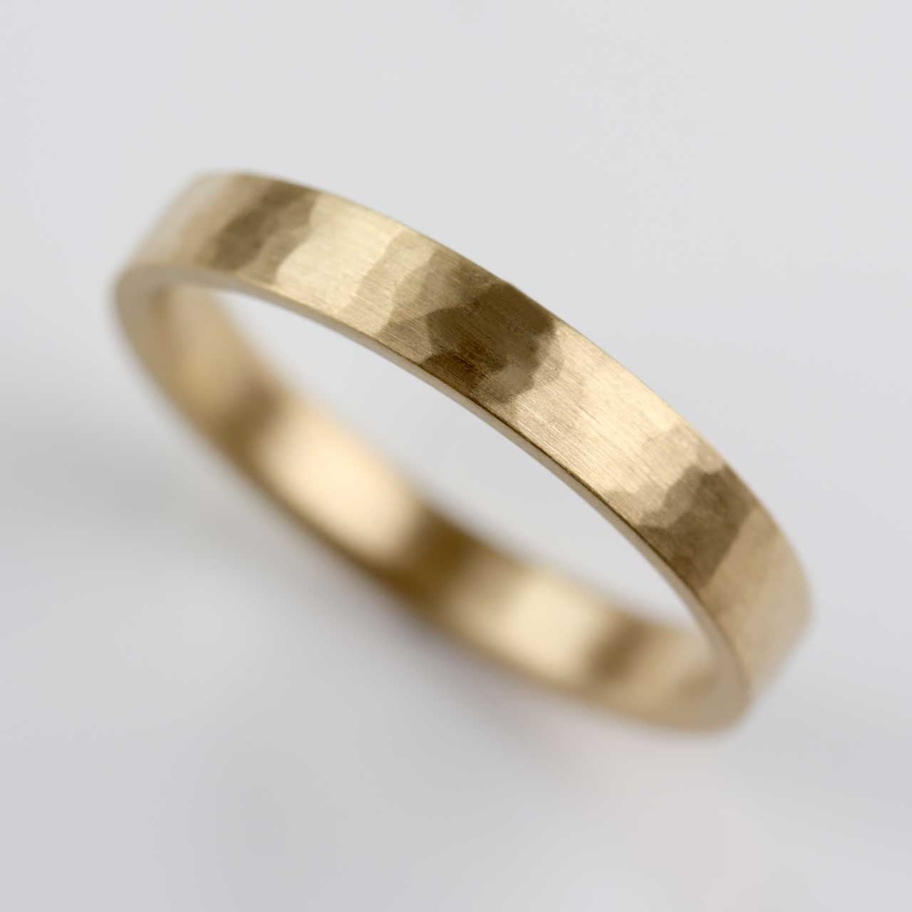 Hammer Textured Narrow & Comfort-fit Flat Band Ring