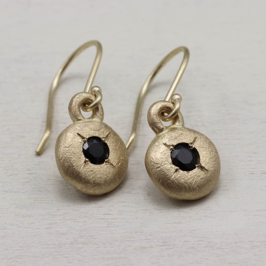 3mm Ancient Diamond Dangle Earrings, Earrings - Aide-mémoire Jewelry