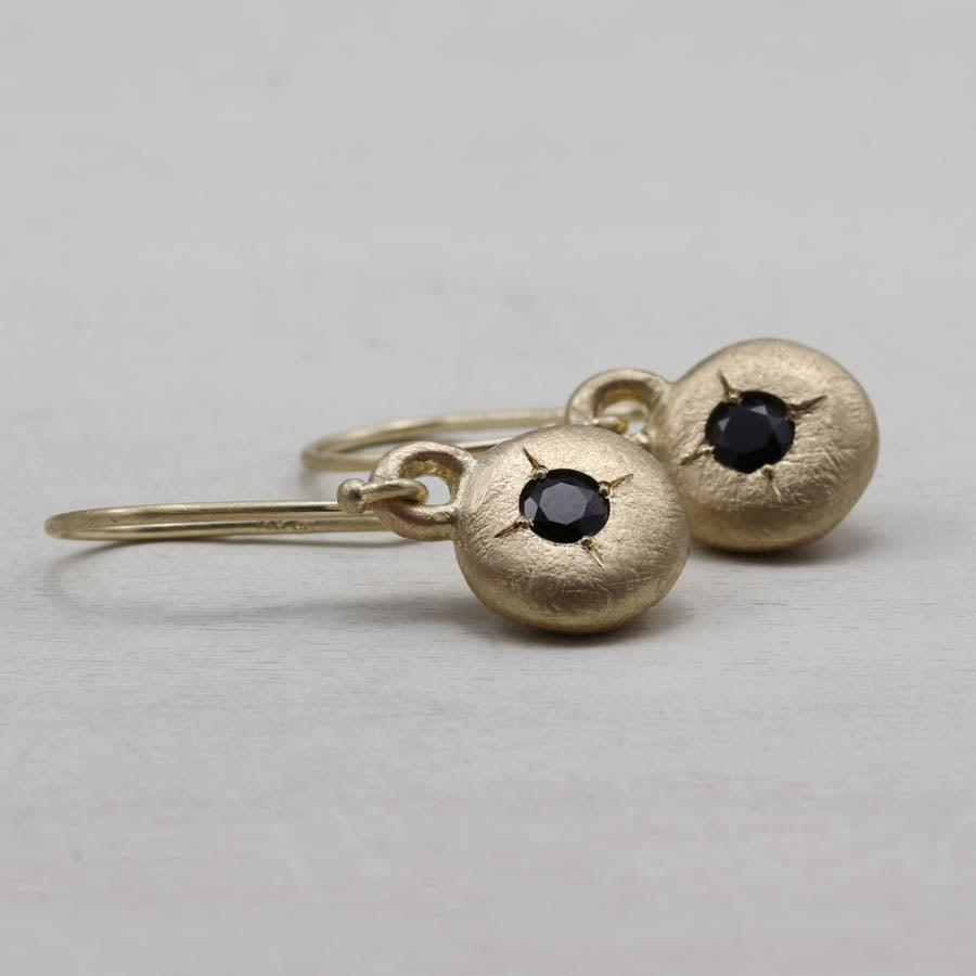 3mm Ancient Diamond Dangle Earrings, Earrings - Aide-mémoire Jewelry