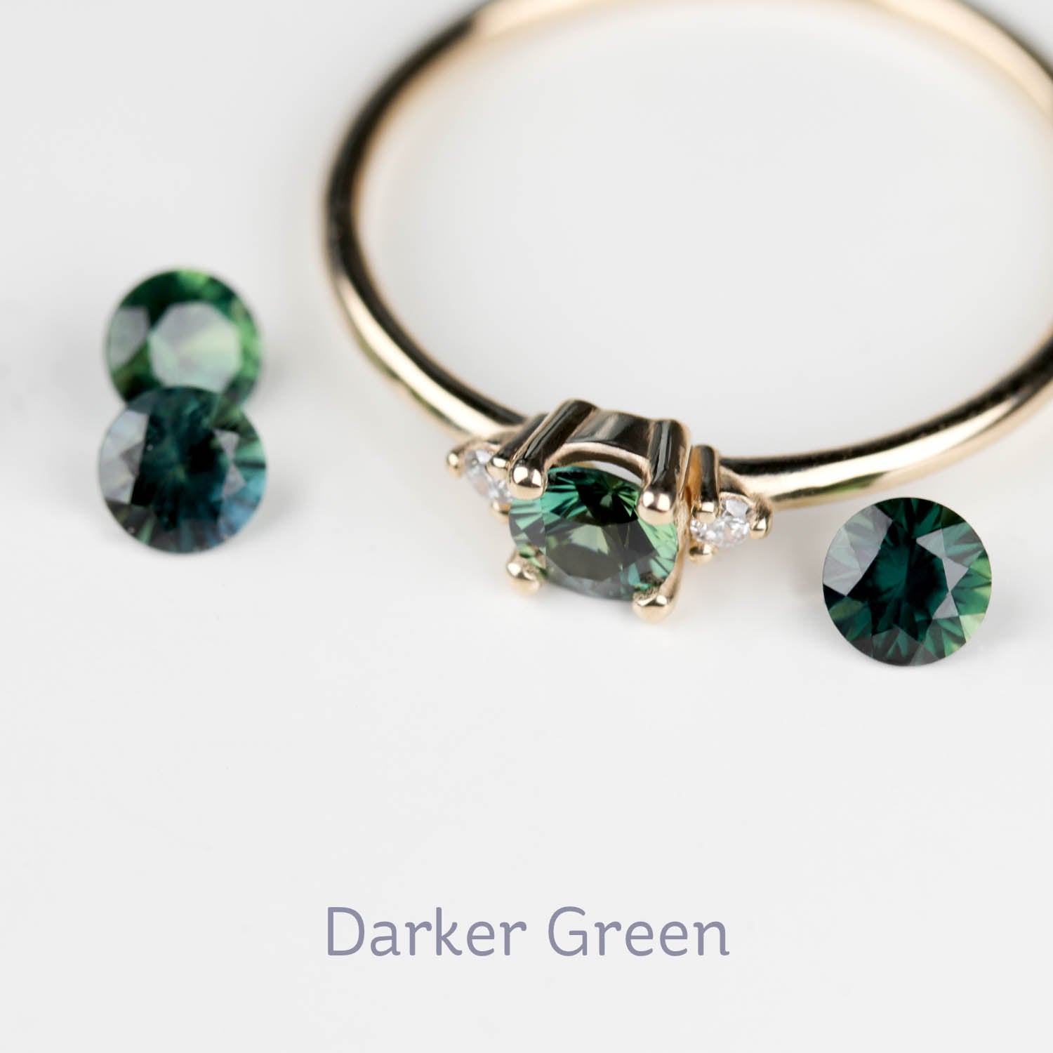 4mm Low-base Three Stone Stacking Ring •