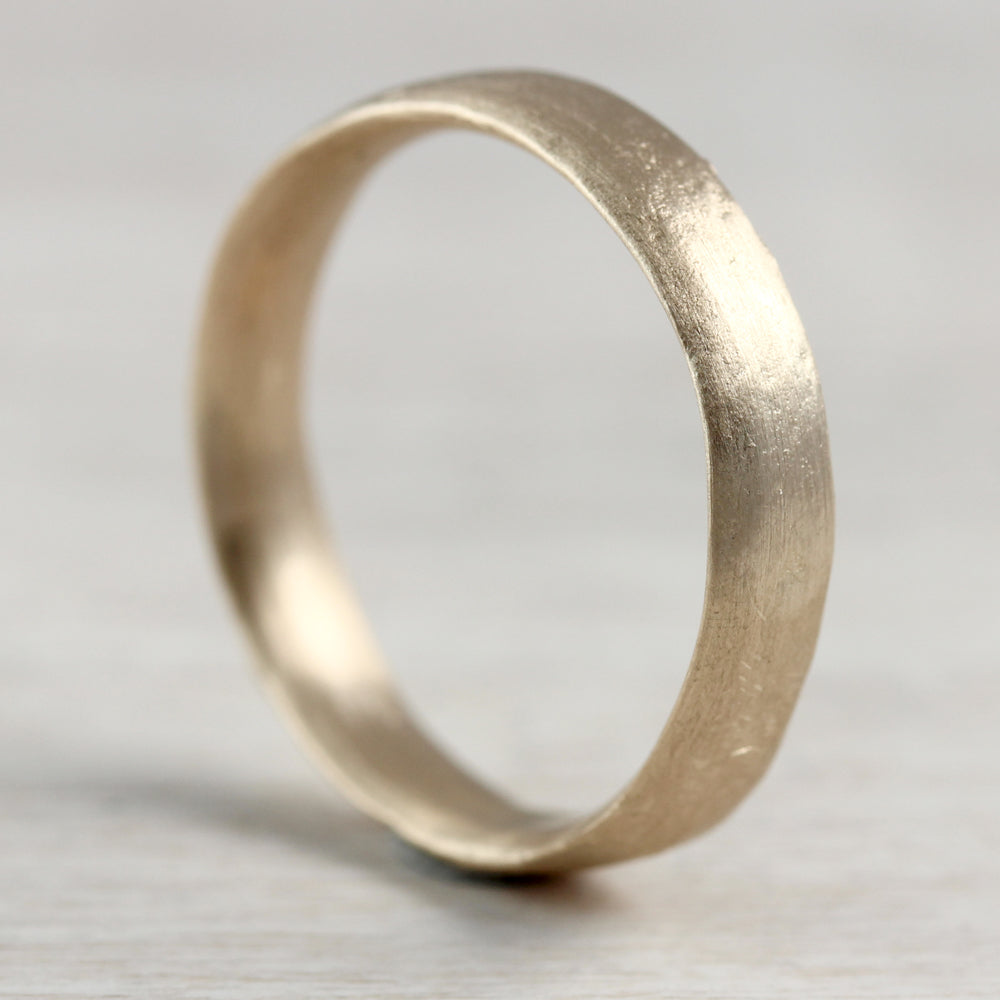 4mm Wide Ancient Textured Band •
