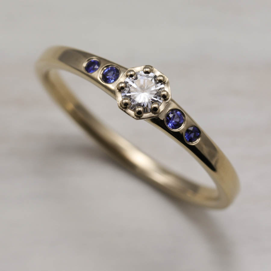 Custom Octagon Engagement Ring, Engagement Ring - Aide-mémoire Jewelry