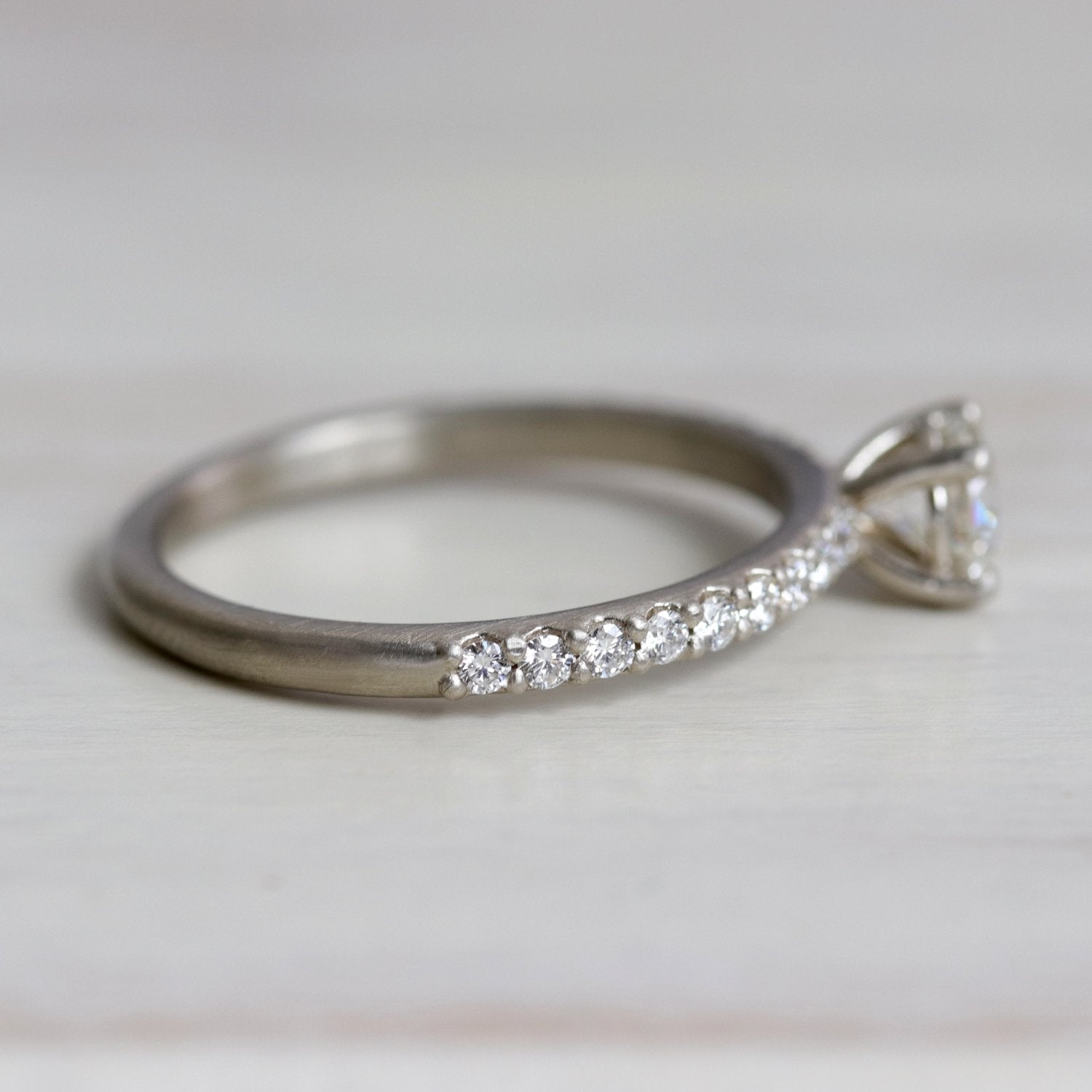 5mm Pave Basket Solitaire