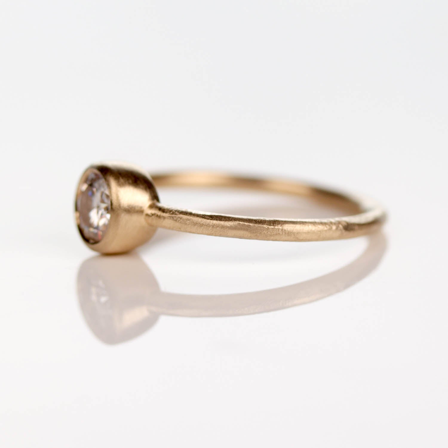 . Rustic Bezel Solitaire Engagement Ring