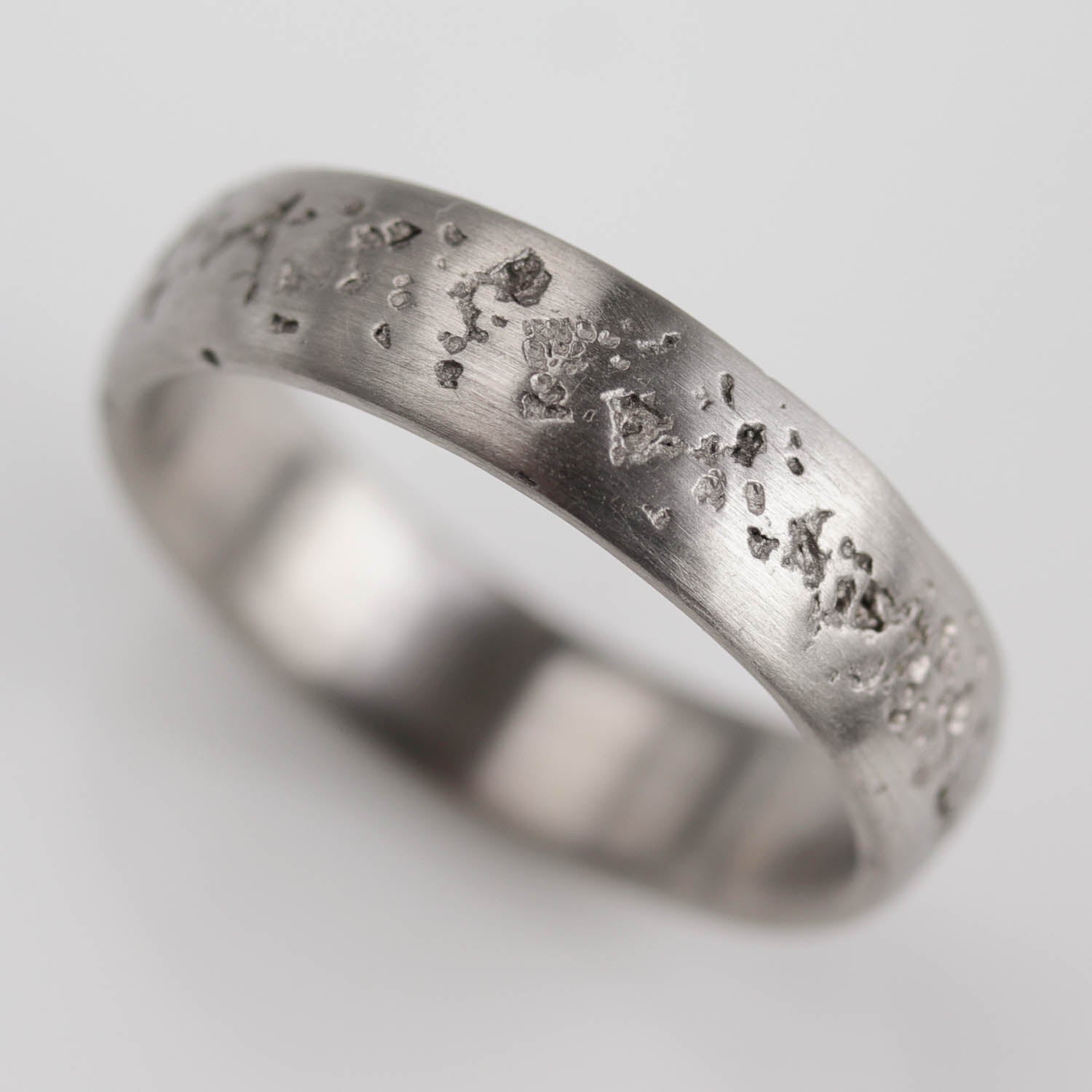 Wide Concrete Wedding Band •