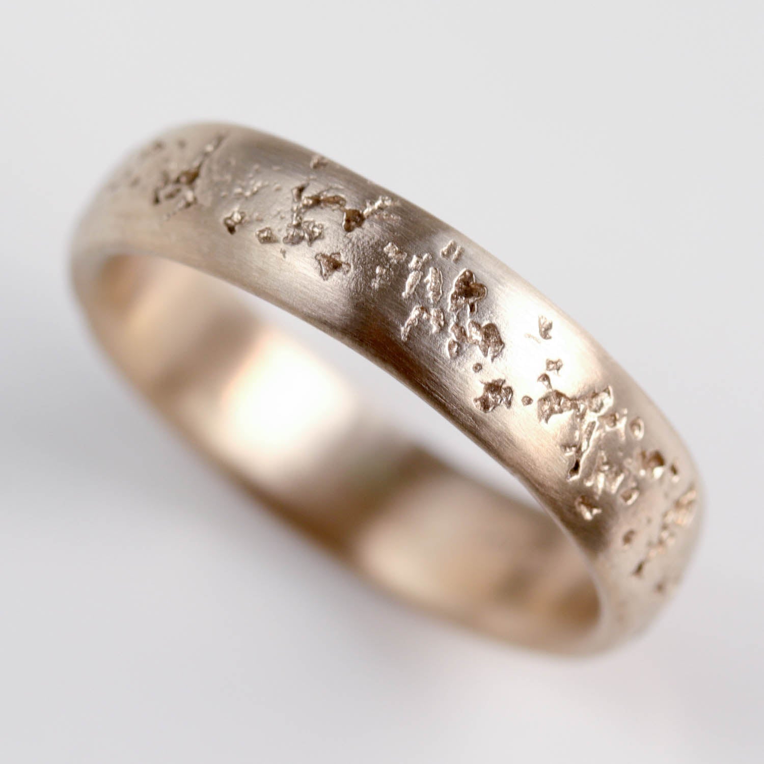 Wide Concrete Wedding Band •