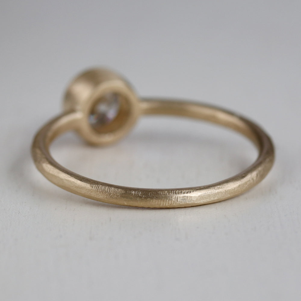 5mm Bezel-set Rustic Solitaire Engagement Ring