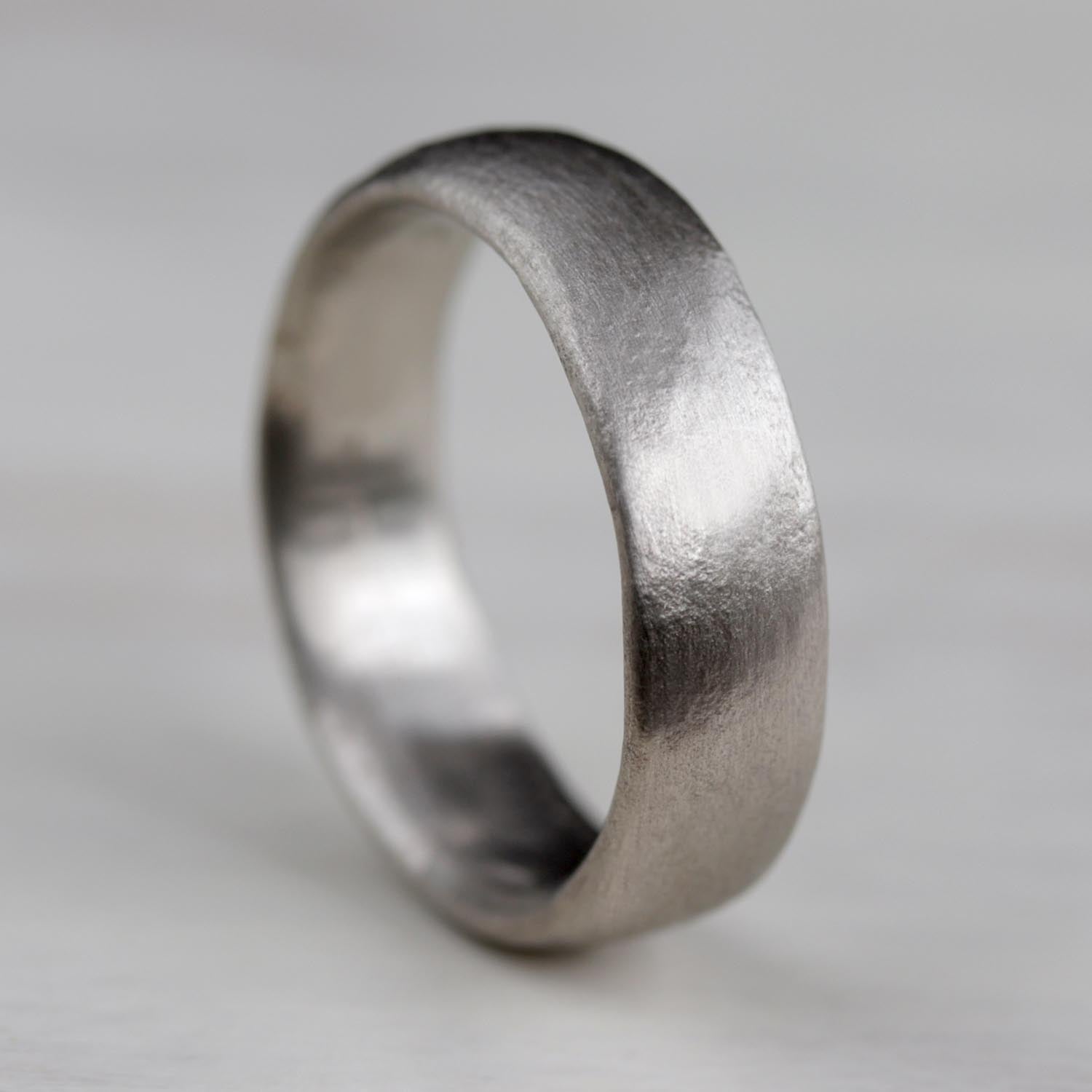 6mm Wide & Thick Ancient Textured Band •