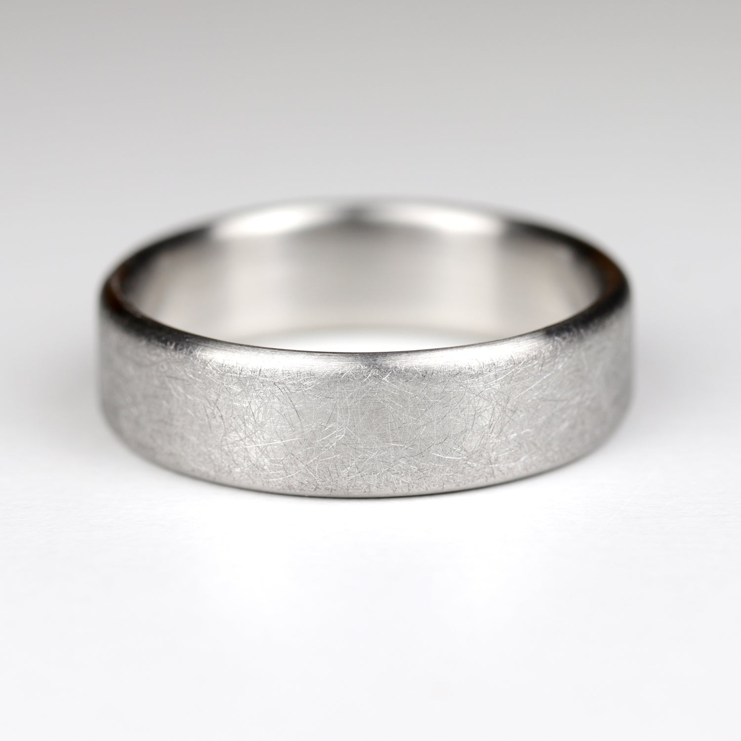 Wide Europa Moon Texture Edgeless Flat Band