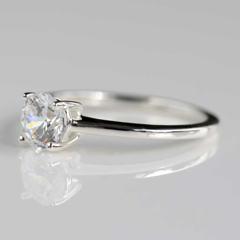 Round Brilliant Basket Solitaire Engagement Ring