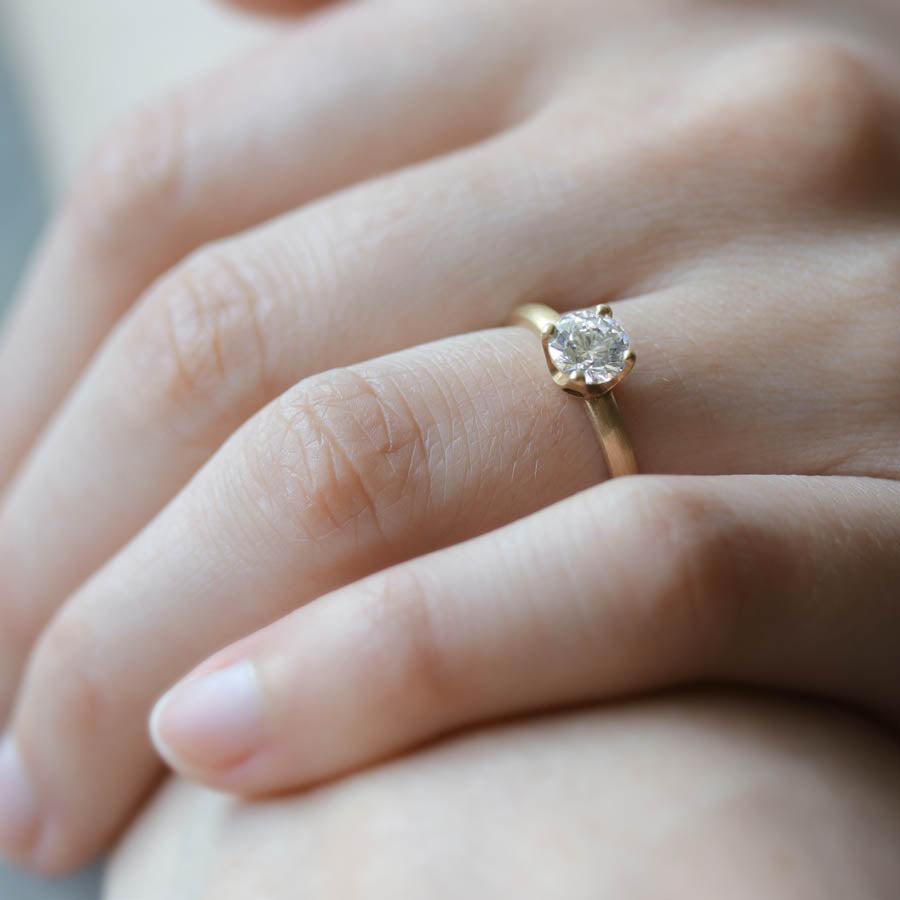 6mm or 7mm Crown Solitaire >7.25, Engagement Ring - Aide-mémoire Jewelry