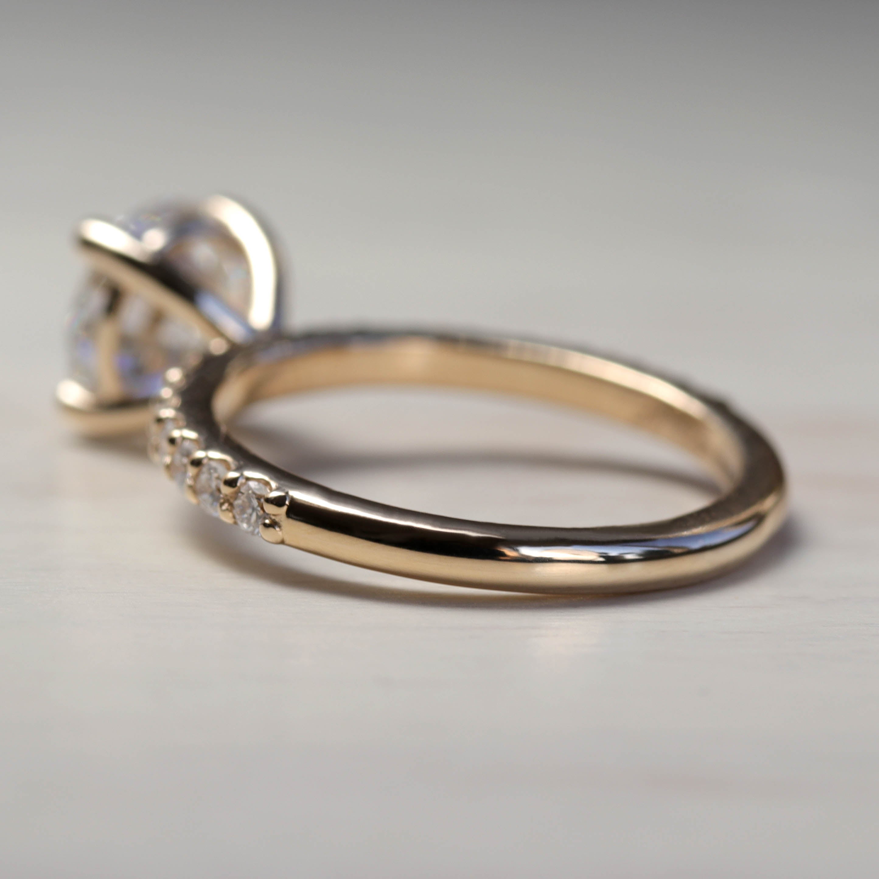 7mm Pave Basket Solitaire