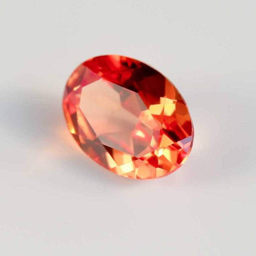 7x5mm Oval Lab-grown Padparadscha Sapphire - 113875