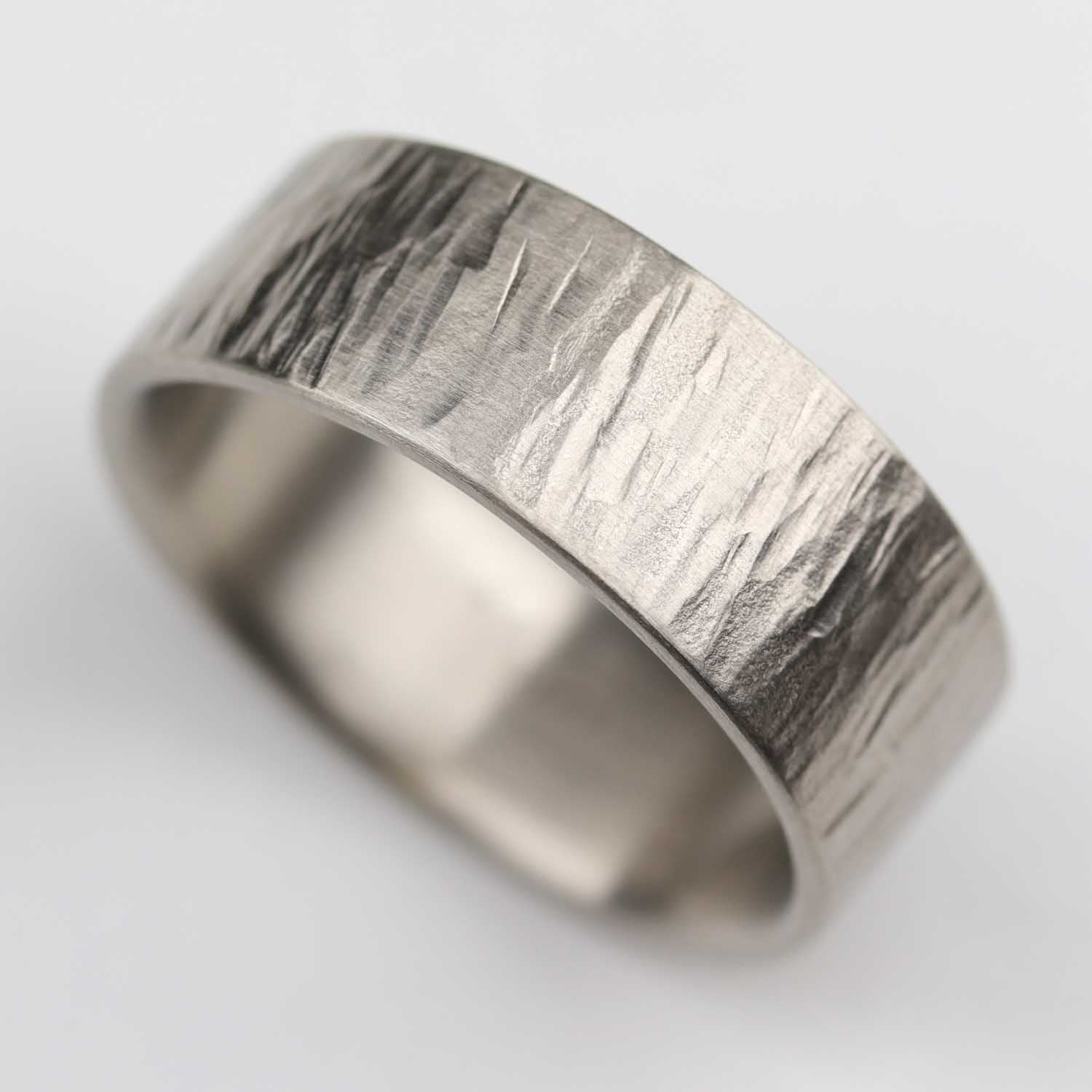 Wide Wood Textured Band •