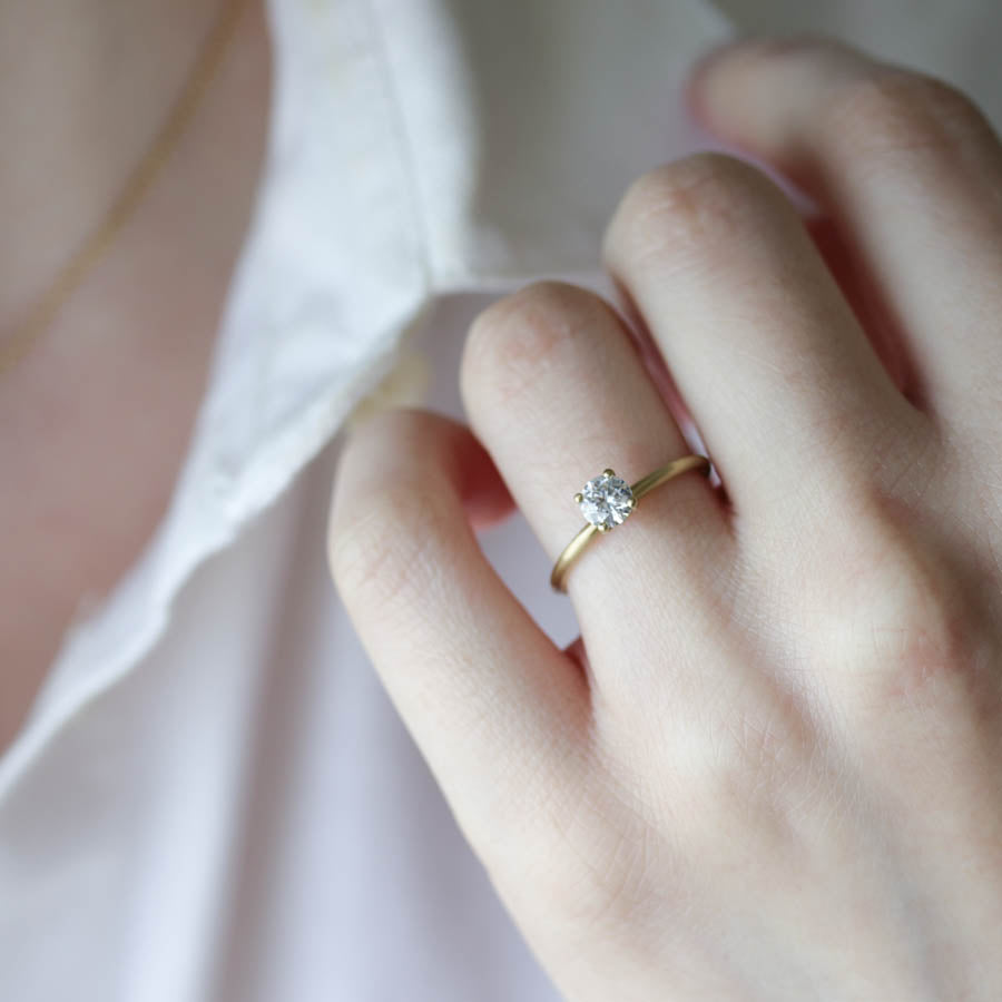 5mm Basket Solitaire >7.25, Engagement Ring - Aide-mémoire Jewelry