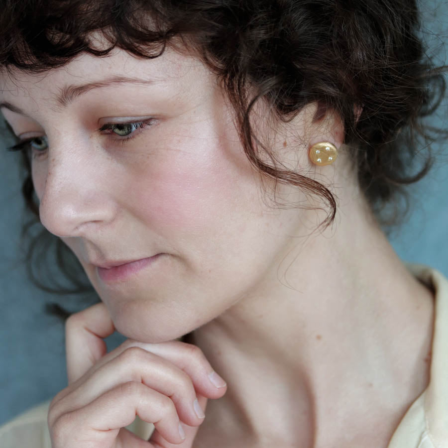 Scatter Diamond Ancient Post Earrings, Earrings - Aide-mémoire Jewelry