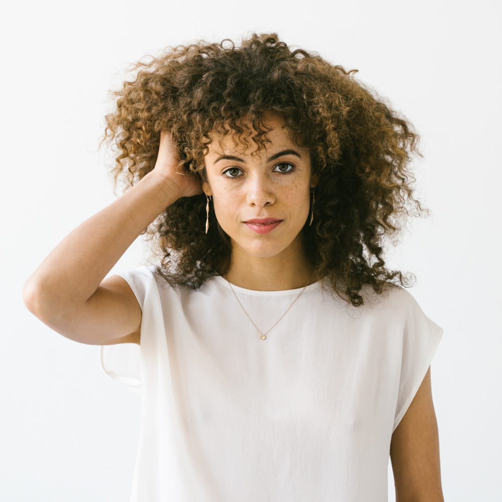 Small Disc Diamond Pendant, Necklace, Demi-fine Jewelry - Aide-mémoire Jewelry