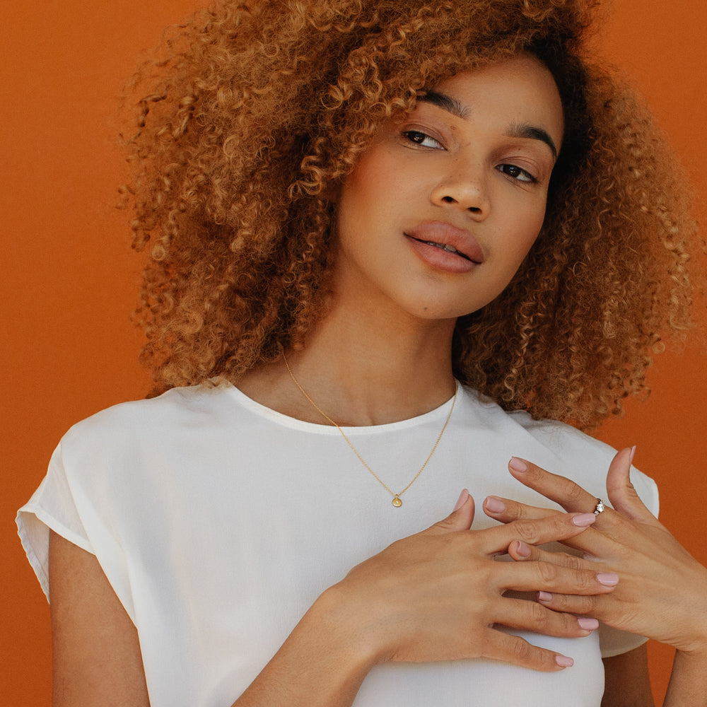 Small Smooth Bead-Set Pendant