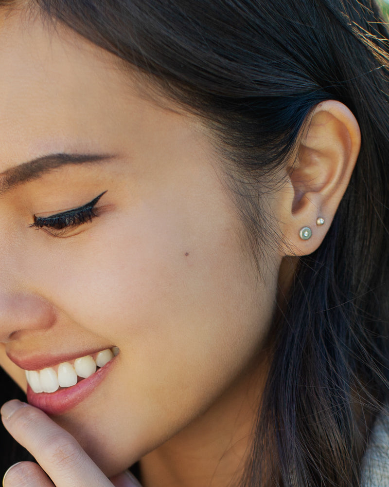 Tiny Pebble Stud Earrings