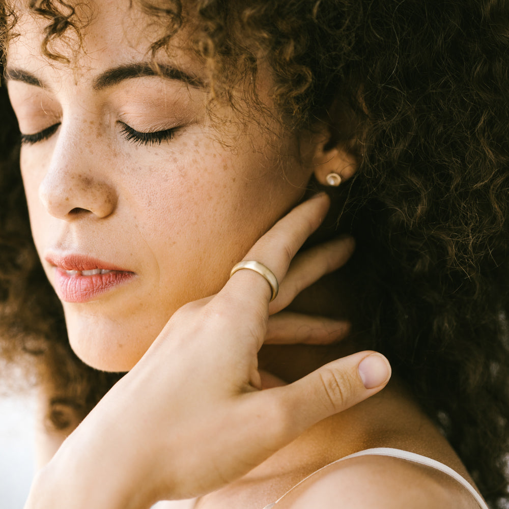 Narrow Chunky Sculpted Band <7.5, Men's Wedding Bands - Aide-mémoire Jewelry