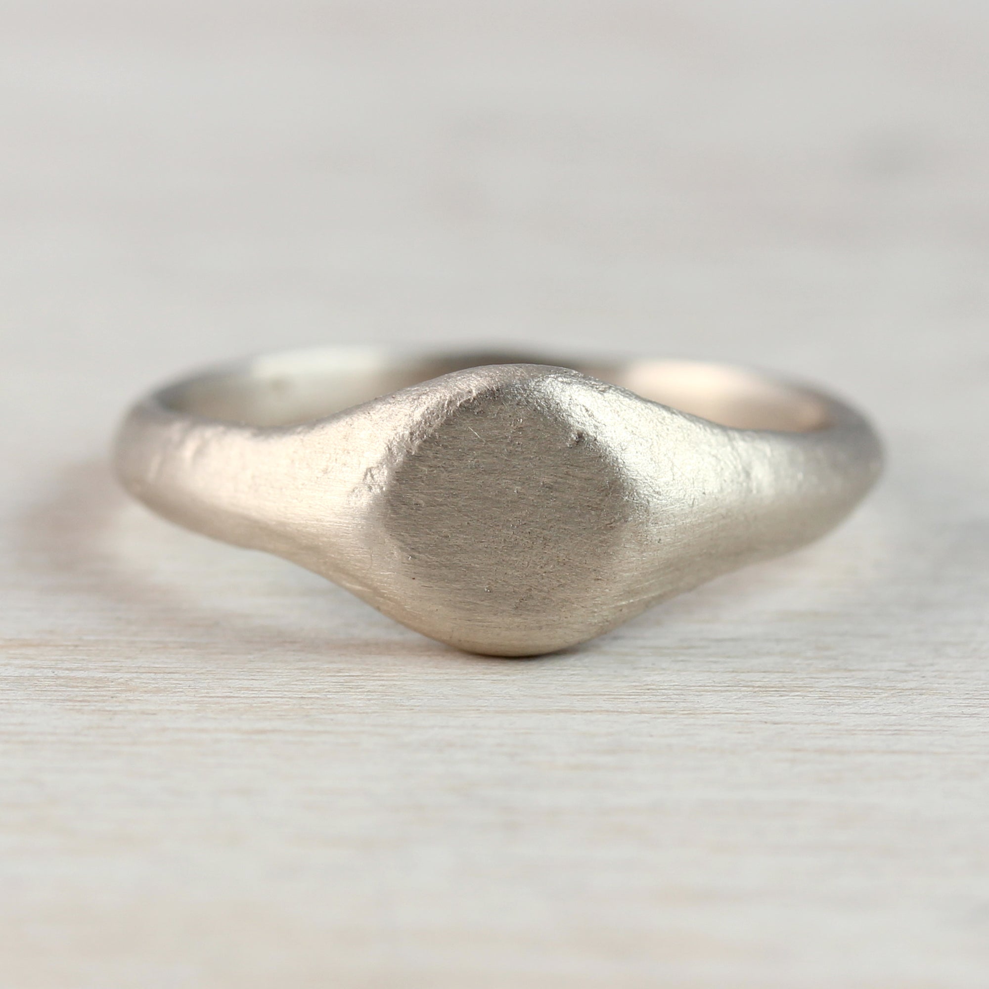 Small Ancient Texture Signet Ring •