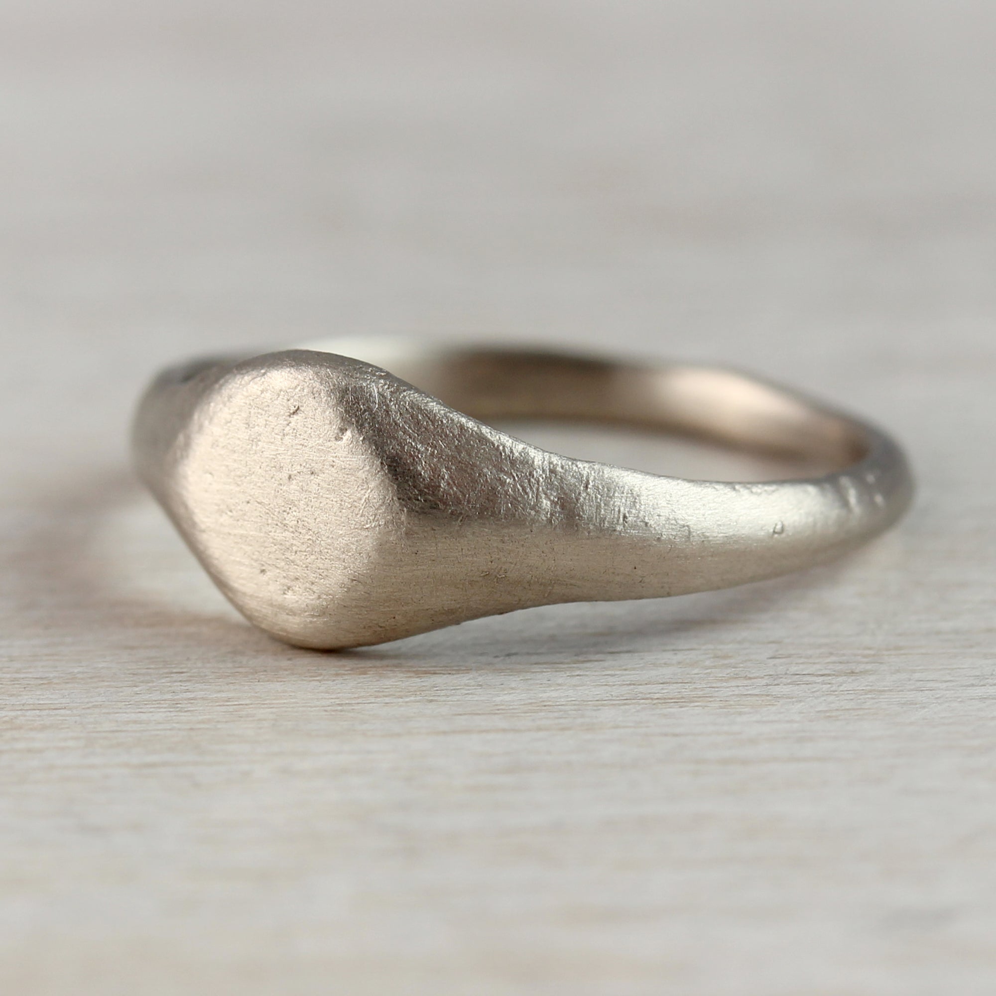Small Ancient Texture Signet Ring •