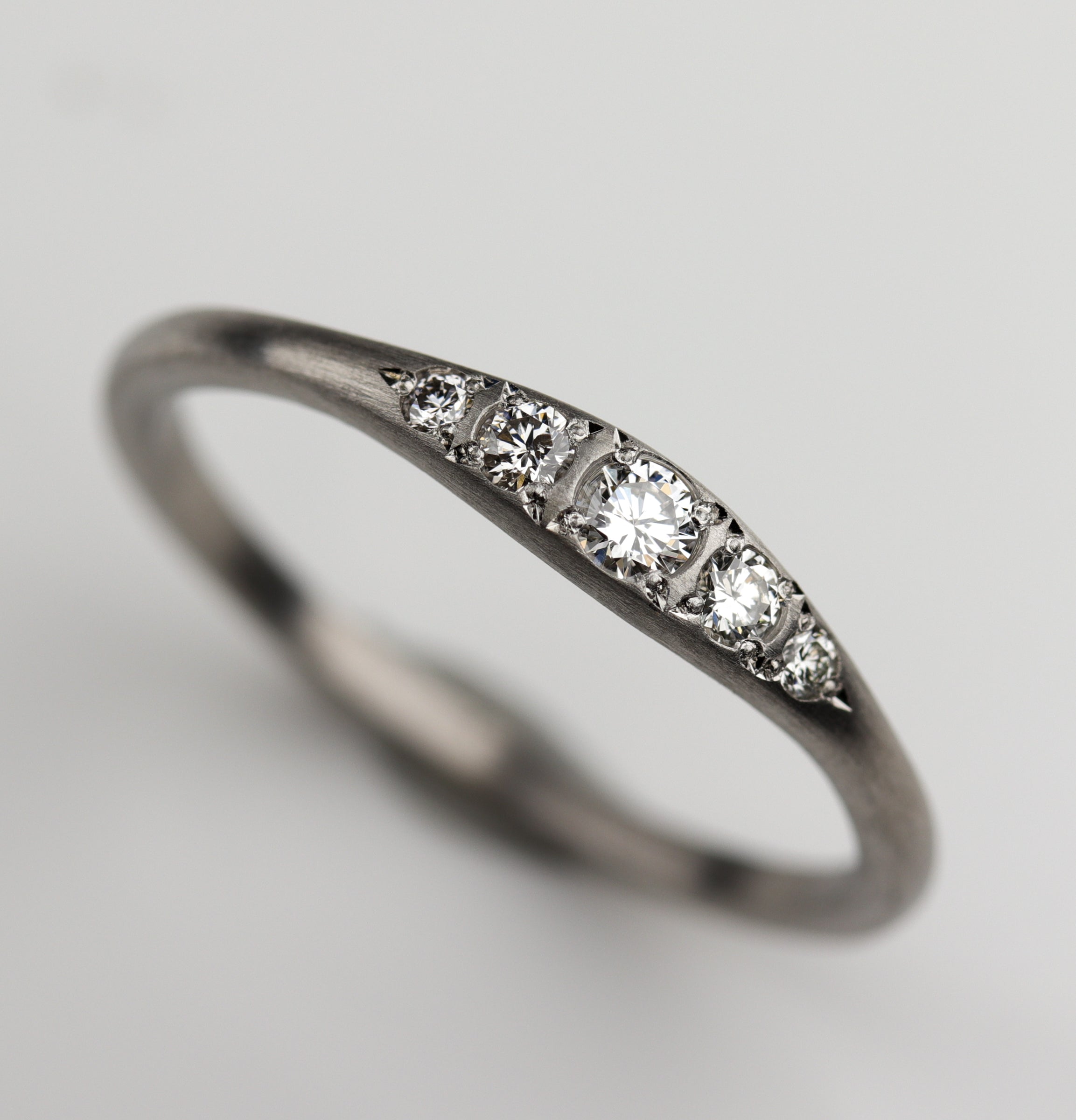 Bead-set Five Stone Ring