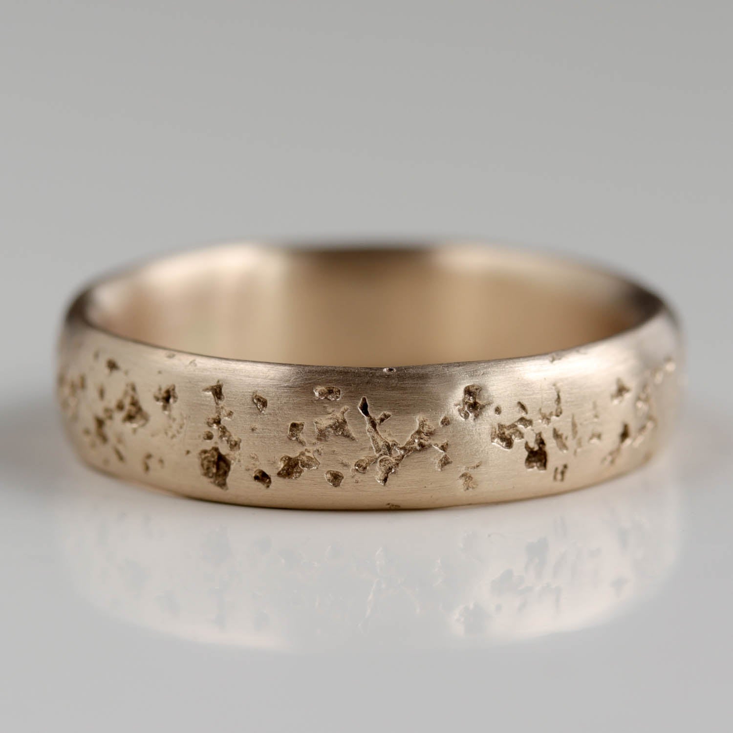 Wide Concrete Wedding Band •