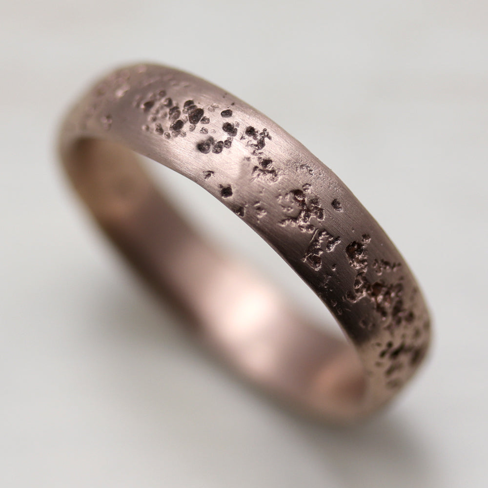 Wide Concrete Wedding Band •